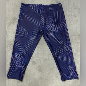 XXL Fabletics Capri Navy Blue w/ lightspeed design Preloved excellent condition